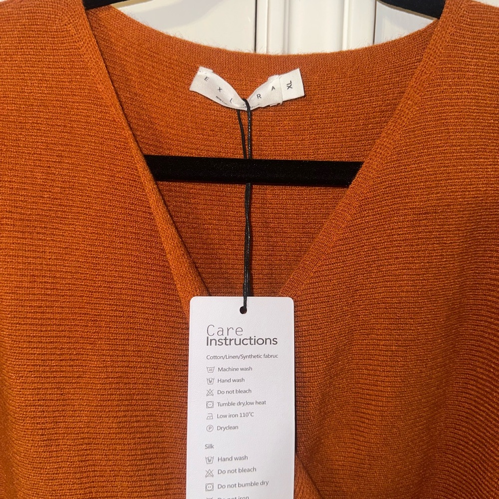 Rust Wrap Dress - Picture 5 of 7